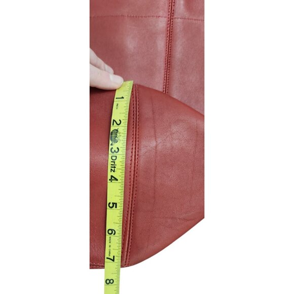 Vintage Coach Leather Tote Bag Burgundy Red USA Made Shopper Shoulder Bag - Picture 14 of 16